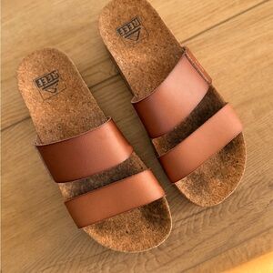 Reef Tan Slide Sandals